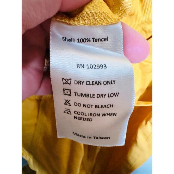 THAKOON x RTR Yellow Orange Collared Neckline Front Button Shirtdress Size 0 - Picture 9 of 12